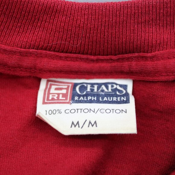 Vintage Graphic T-shirt - Chaps Ralph Lauren Word Graphic - Men's Medium - Picture 7 of 8